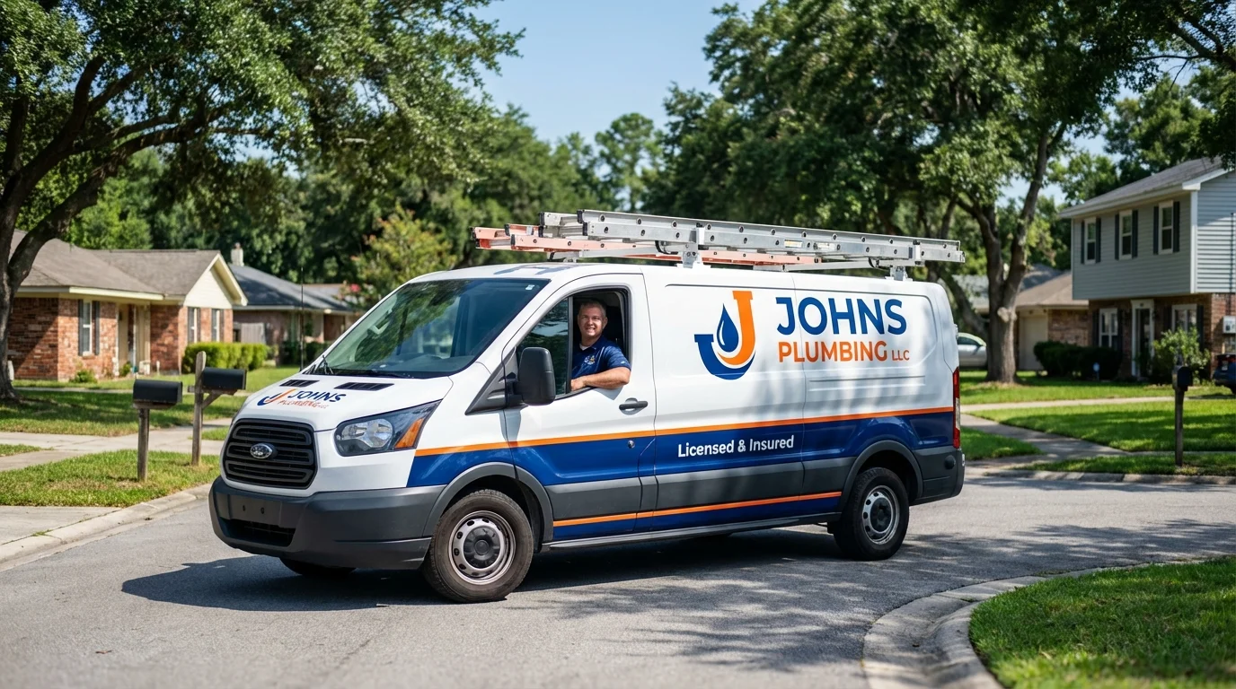 Johns Plumbing LLC service van in Belleville, NJ