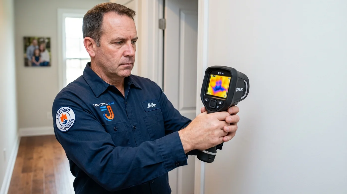 Thermal imaging leak detection by Johns Plumbing LLC in Belleville